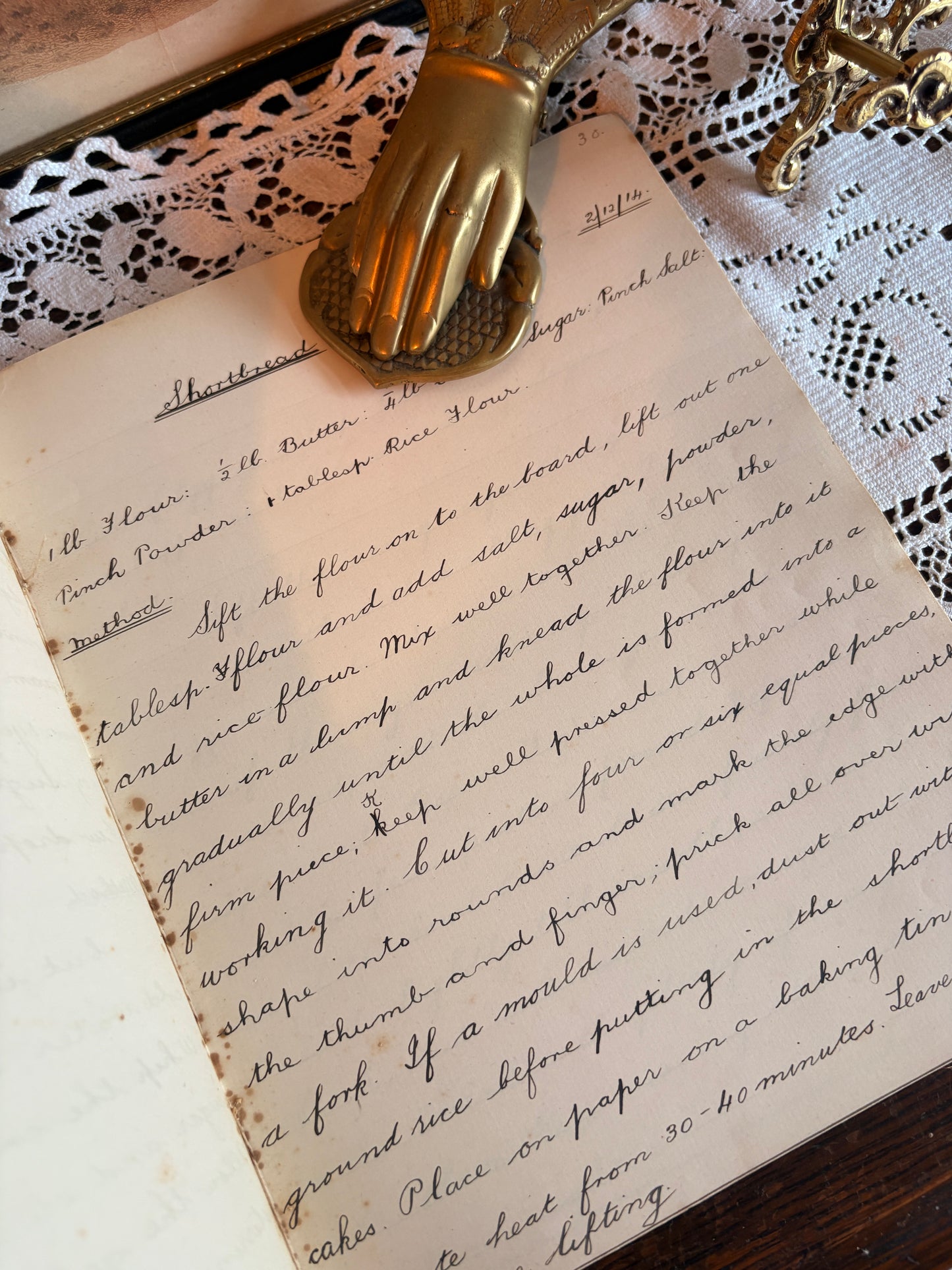 1914-1915 High School Cookery Class Manuscript Recipe Notebook