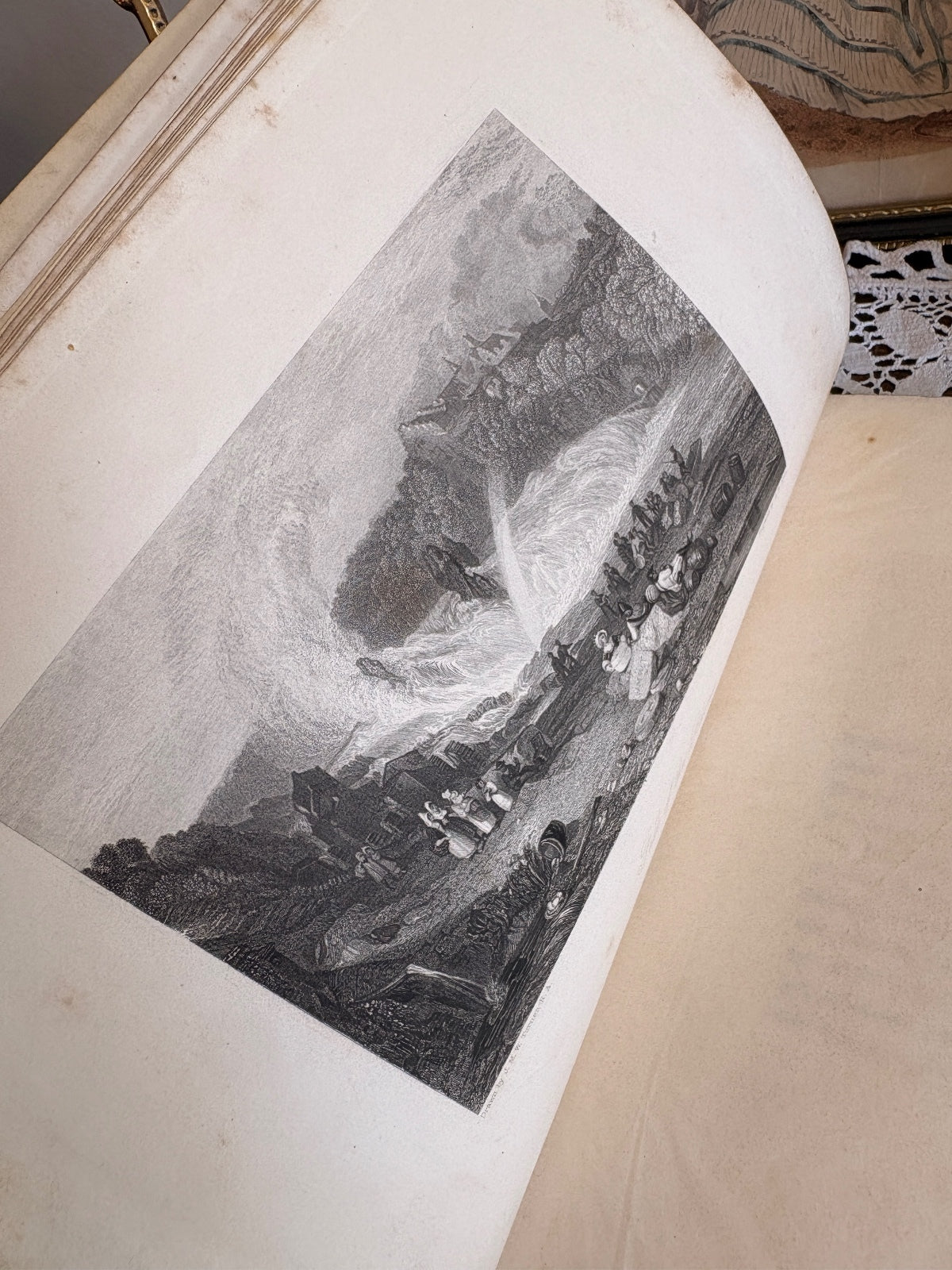 1836 33 Bound Engravings from Heath's Gallery Vintage Antique Georgian Art Book