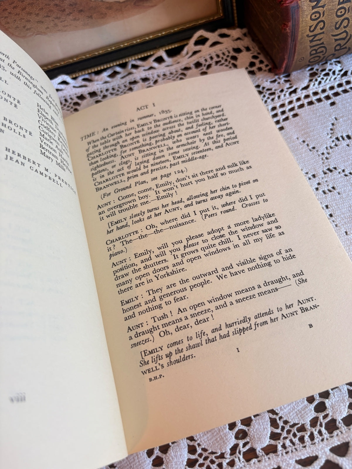 1954 The Brontes of Haworth Parsonage by John Davison Vintage Play 2nd Imp.