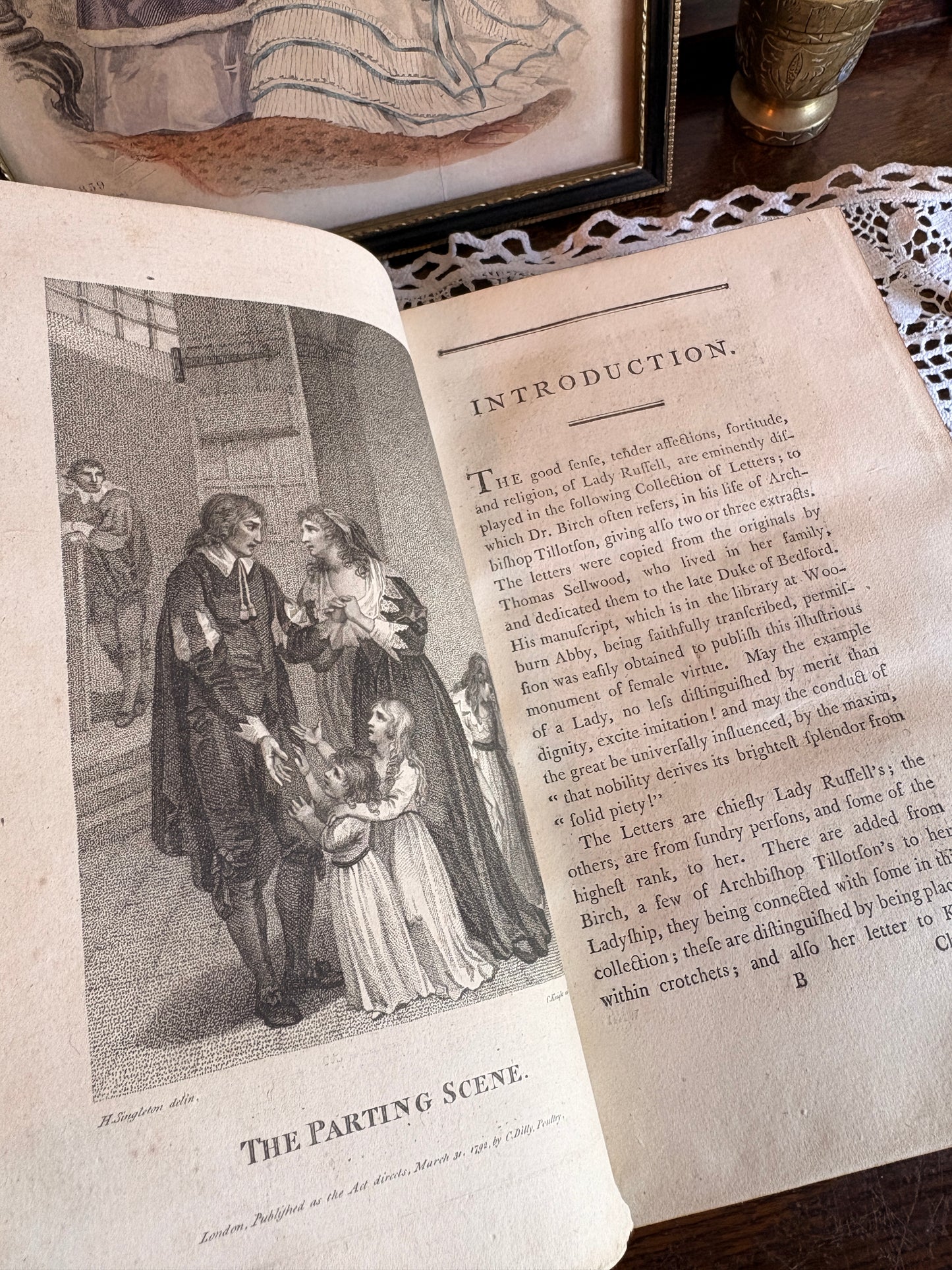 1793 Letters of Lady Rachel Russell; From the Manuscript in the Library at Woburn Abbey. To Which is Prefixed, an Introduction, Vindicating the Character of Lord Russell Against Sir Dalrymple, etc. [Roger De Coverly Binding]