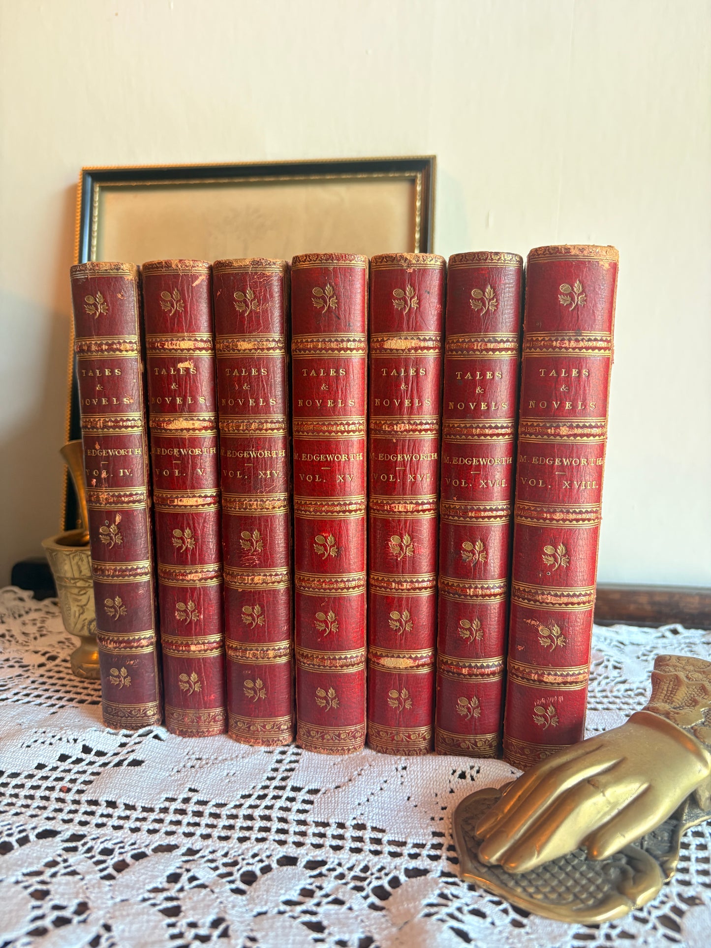 1833 Popular Tales in Two Volumes, Patronage in Three Volumes, Harrington and Thoughts on Bores, Ormond [Volumes IV-V, XIV-XVI, XVII, XVIII of Tales and Novels by Maria Edgeworth in Eighteen Volumes]