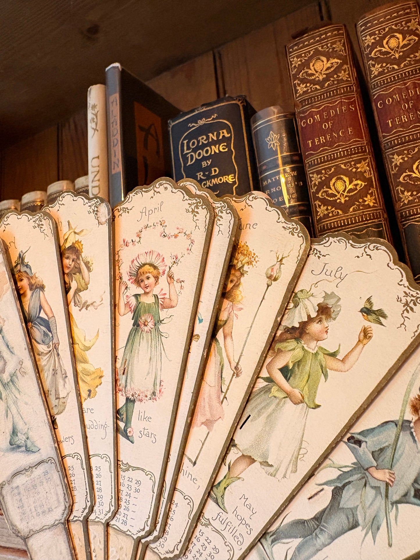 1894 Fairy Calendar Hand Fan by Ernest Nister