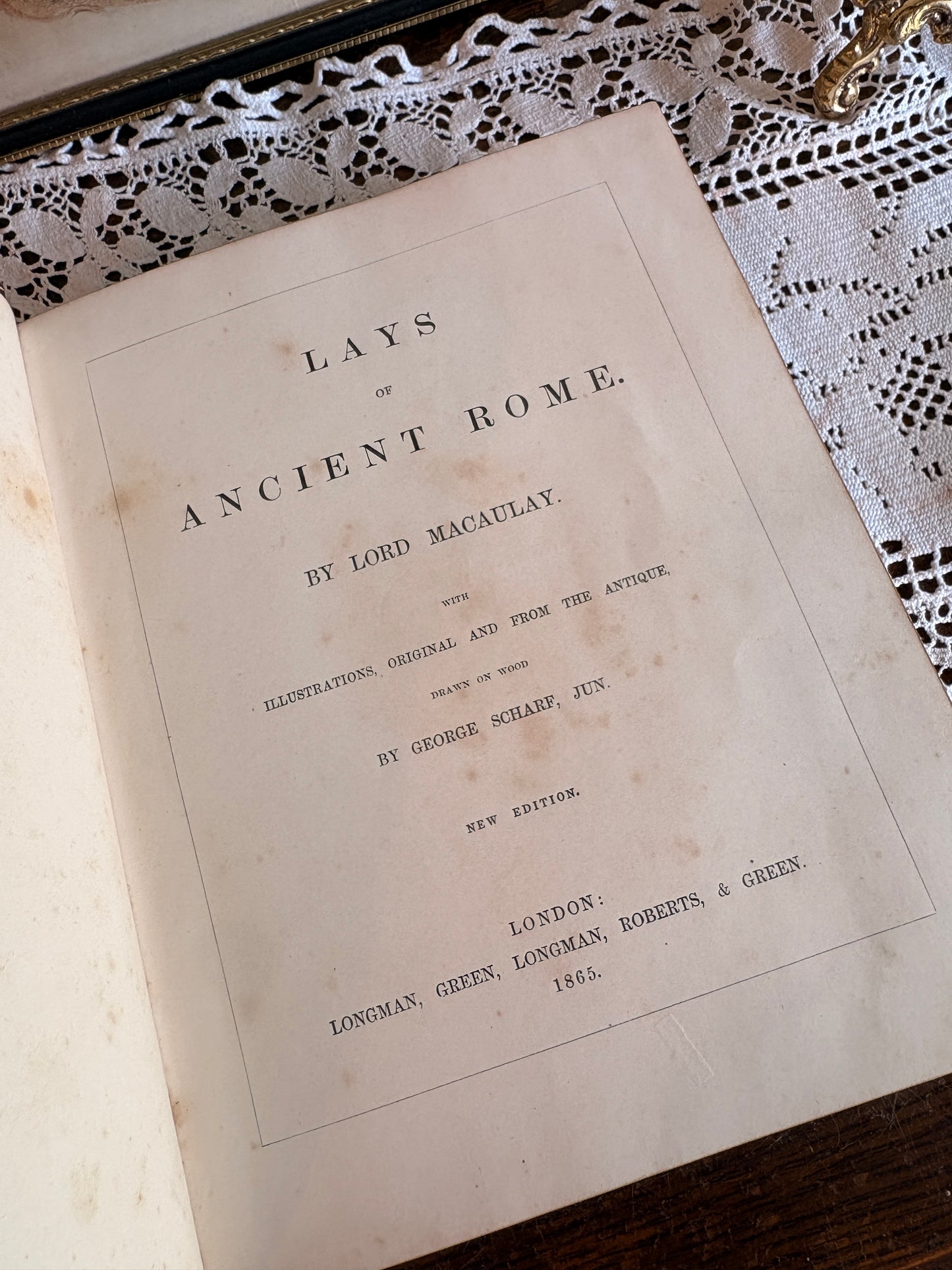 1865 Lays of Ancient Rome by Lord Macaulay [Frank Tobin's Copy]