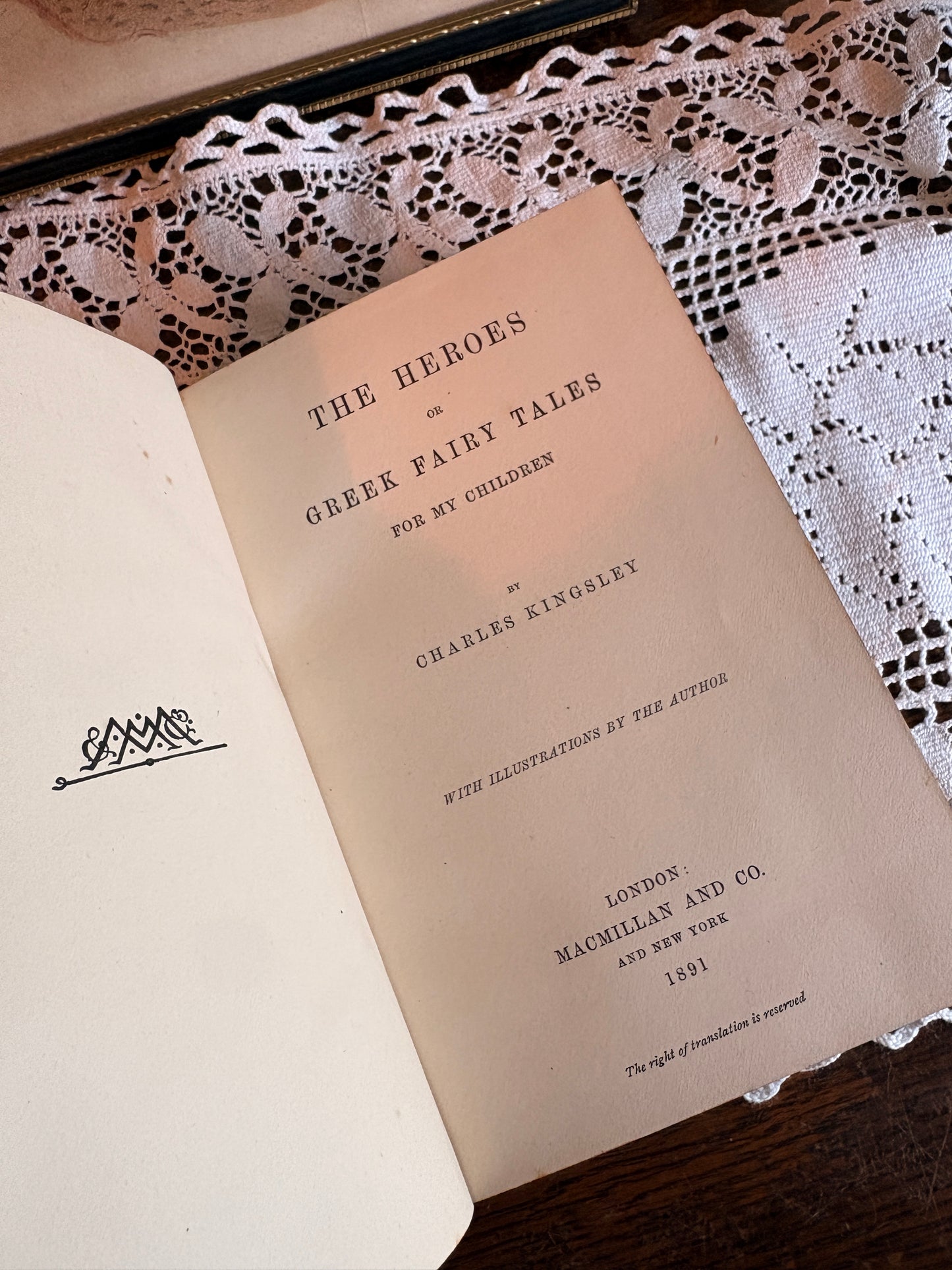 1884 - 1891 The Works of Charles Kingsley [Yeast, Alton Locke, Two Years Ago, Hypatia, Westward Ho! The Heroes] [6 Volumes] [Evelyn Graham Abercrombie's Copy]