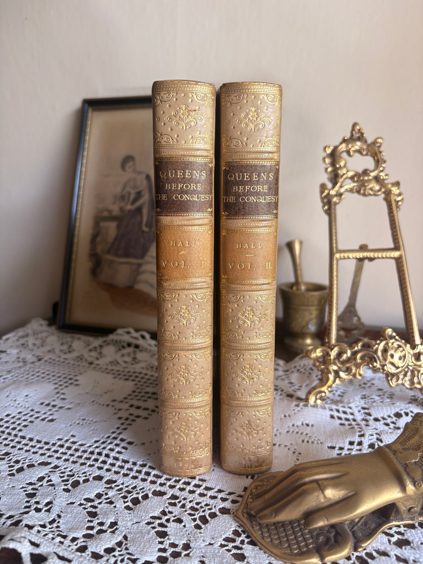 1854 The Queens Before the Conquest by Mrs. Matthew Hall [Evelyn Graham Abercrombie's Copy]