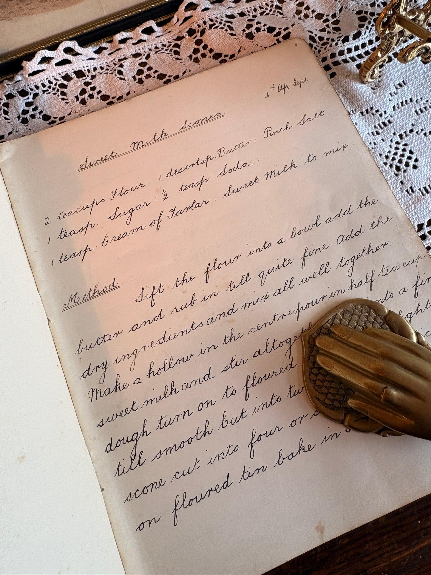 1914-1915 High School Cookery Class Manuscript Recipe Notebook