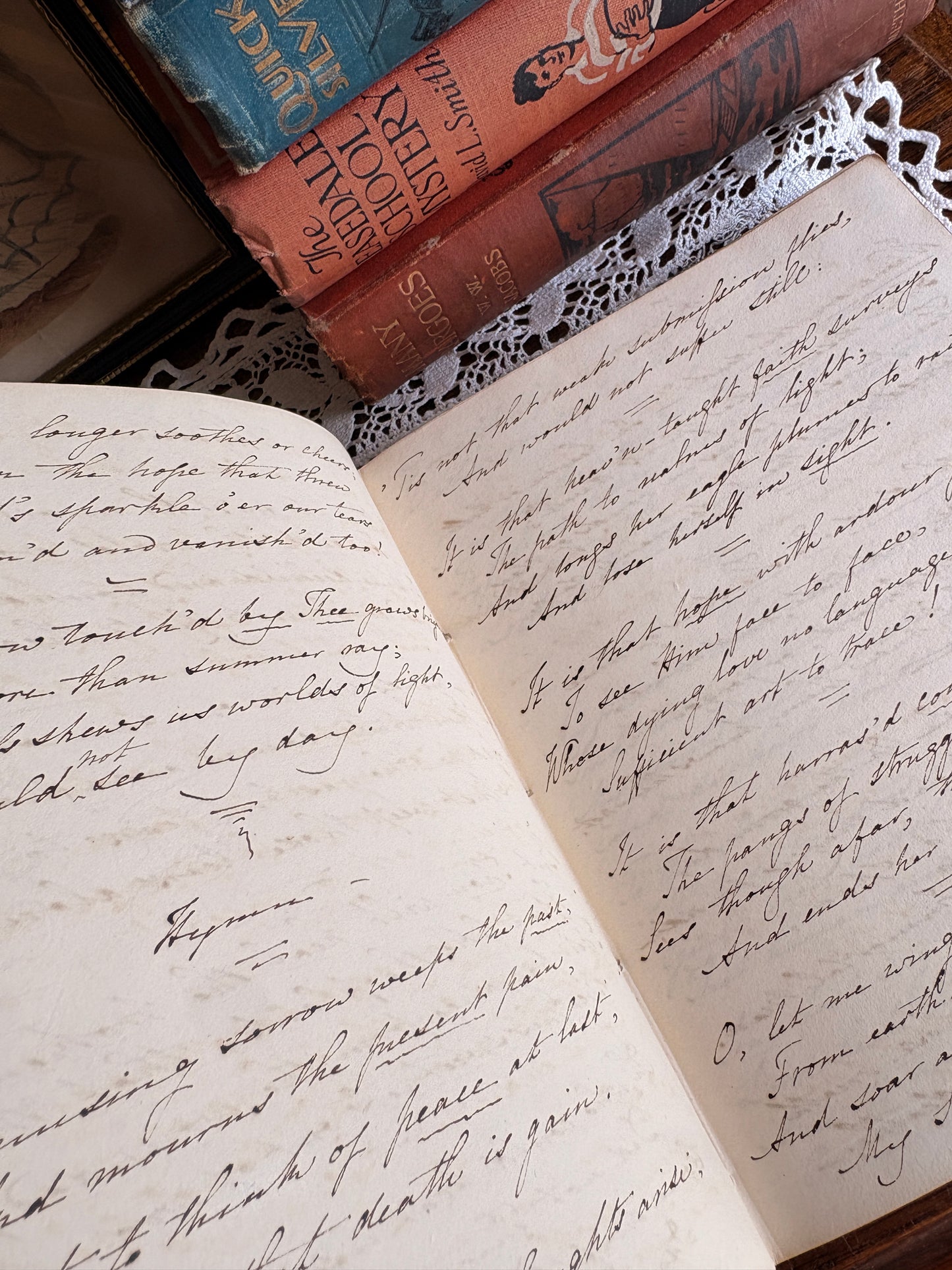 1848 - 1853 Victorian Manuscript Commonplace Book with Poetry, Short Stories etc.