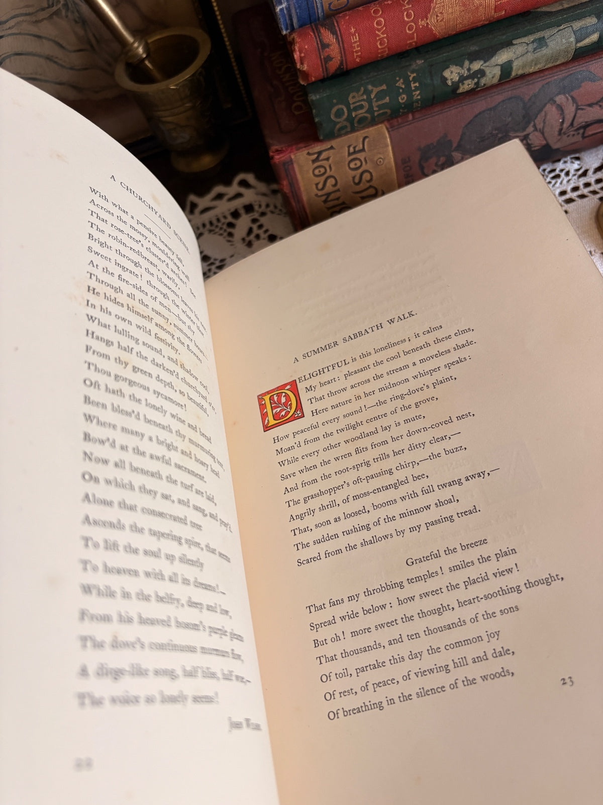 1856 Sabbath Bells Chimed by the Poets - First Edition