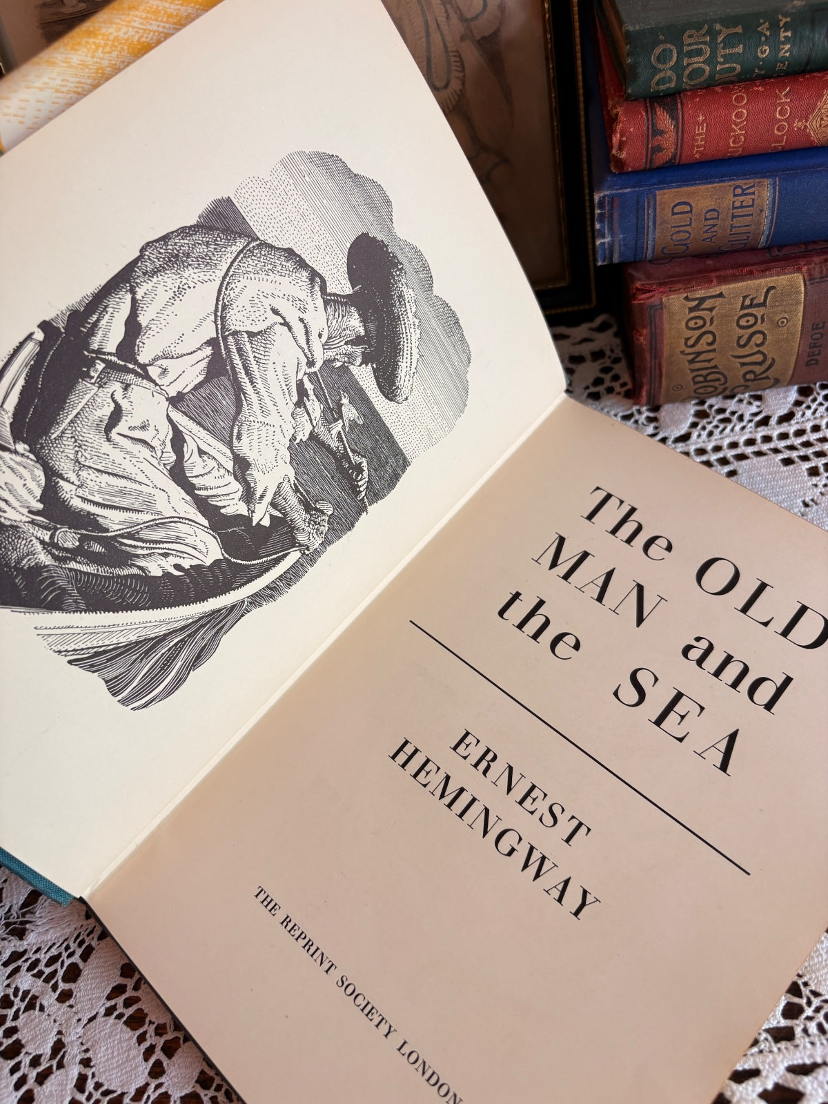 1953 The Old Man and the Sea by Ernest Hemingway Illustrated Reprint Society
