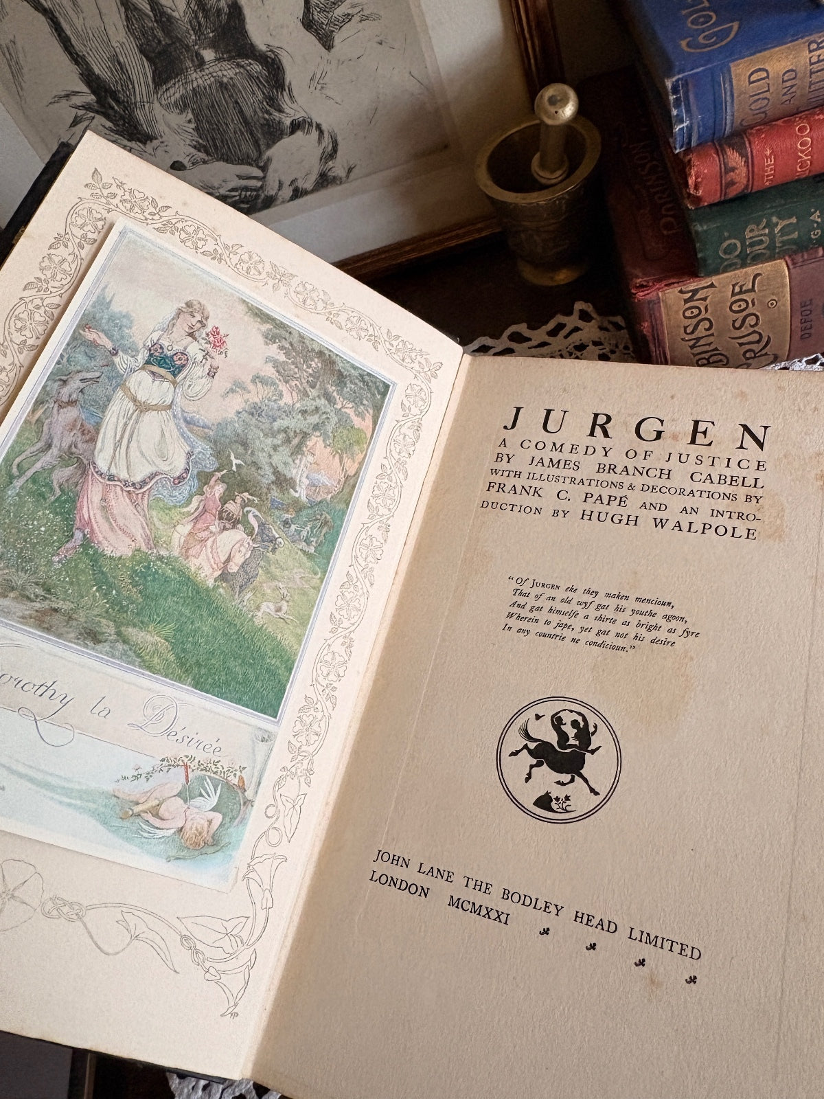 1921 Jurgen. A Comedy of Justice by James Branch Cabell