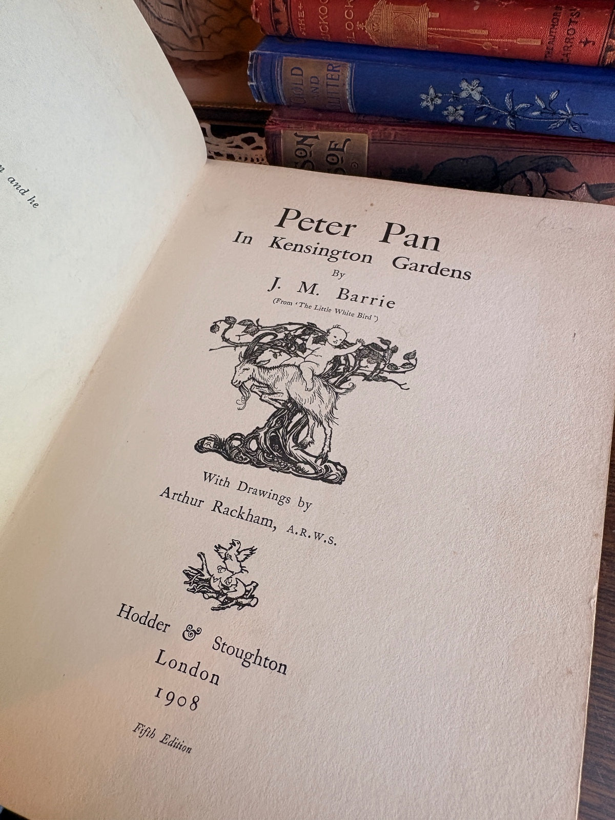 1908 Peter Pan in Kensington Gardens by J. M. Barrie [Charlie and Shirley Watts' Copy]