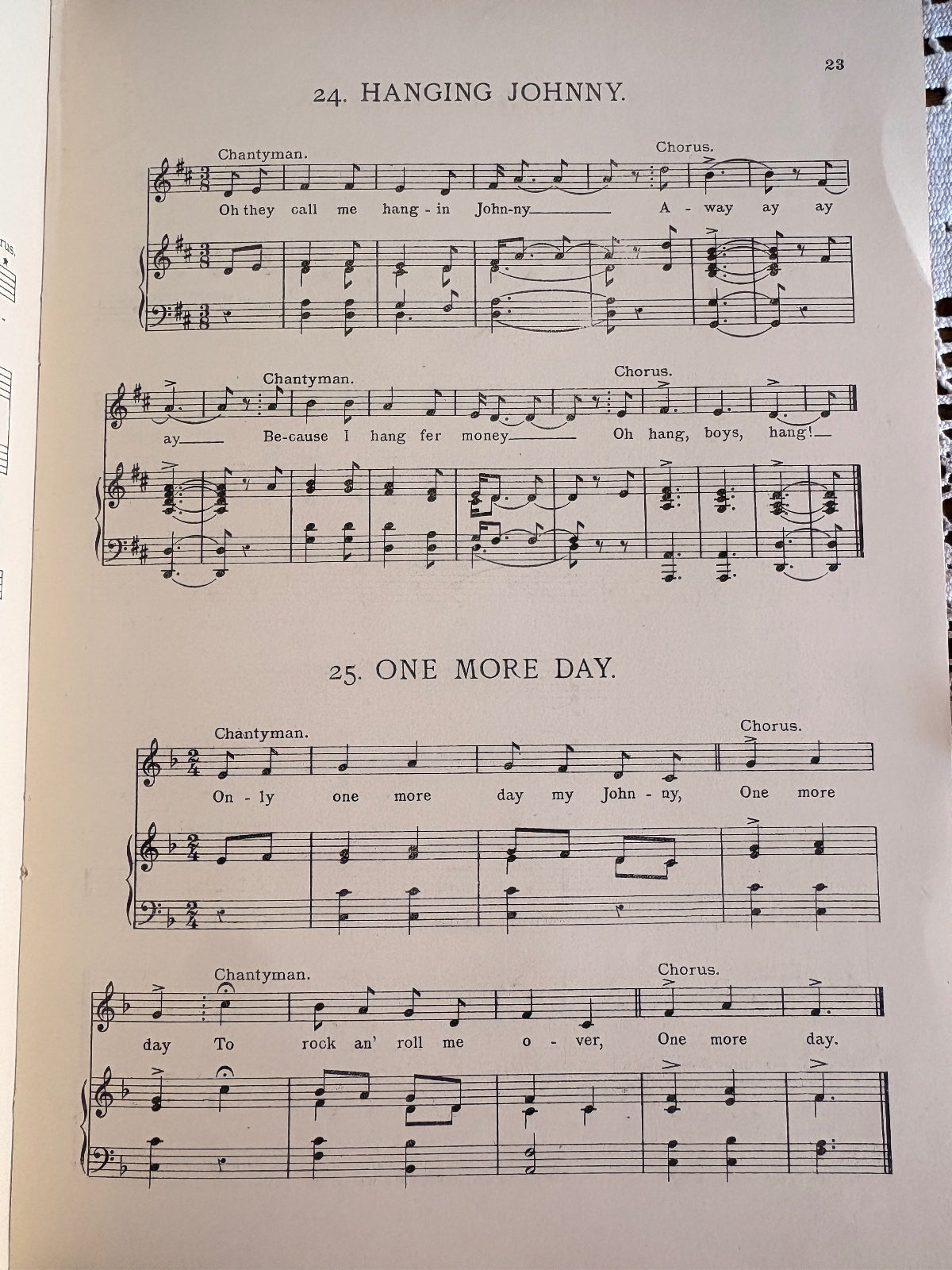 1914 Songs of Sea Labour (Chanties) by F. T. Bullen and W. F. Arnold