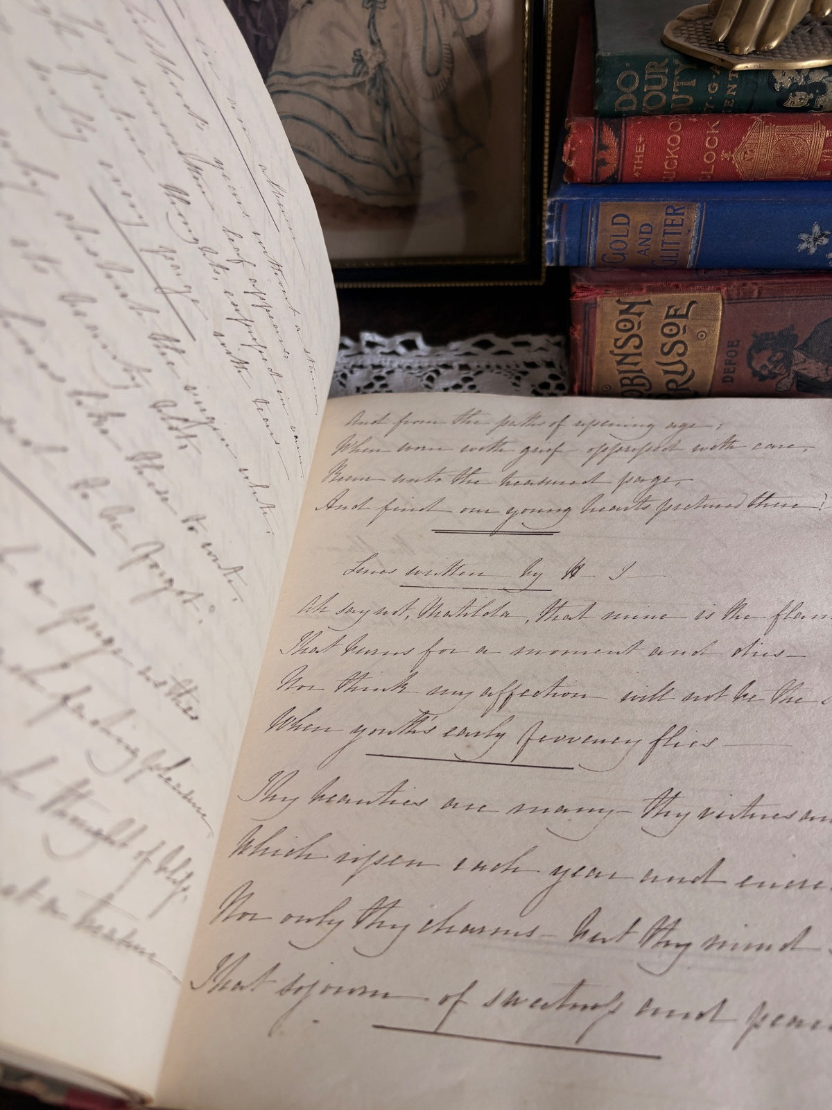 C.1828 Georgian Manuscript Book of Poetry