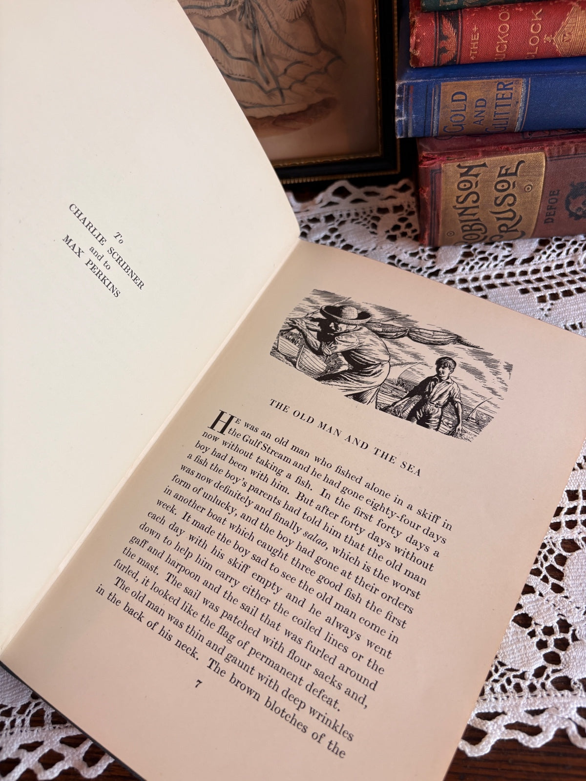 1953 The Old Man and the Sea by Ernest Hemingway Illustrated Reprint Society
