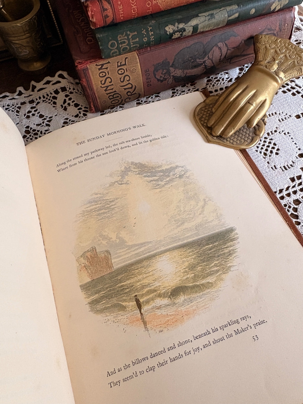 1856 Sabbath Bells Chimed by the Poets - First Edition