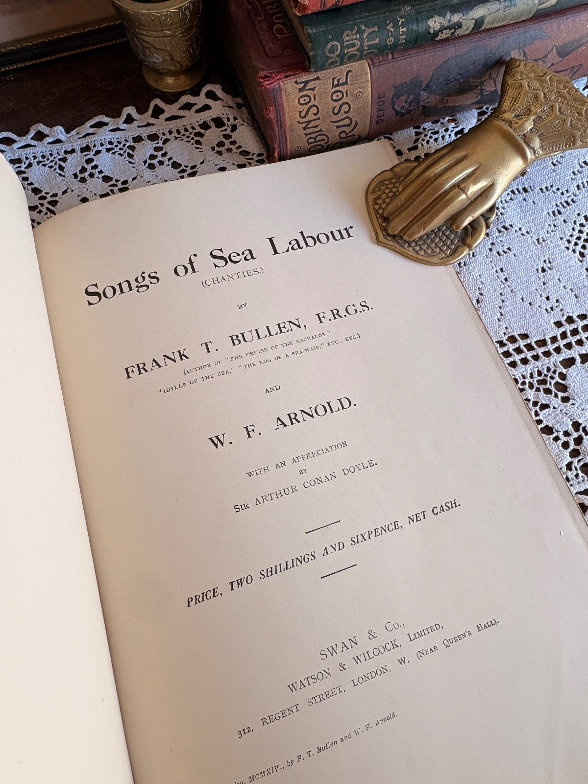 1914 Songs of Sea Labour (Chanties) by F. T. Bullen and W. F. Arnold
