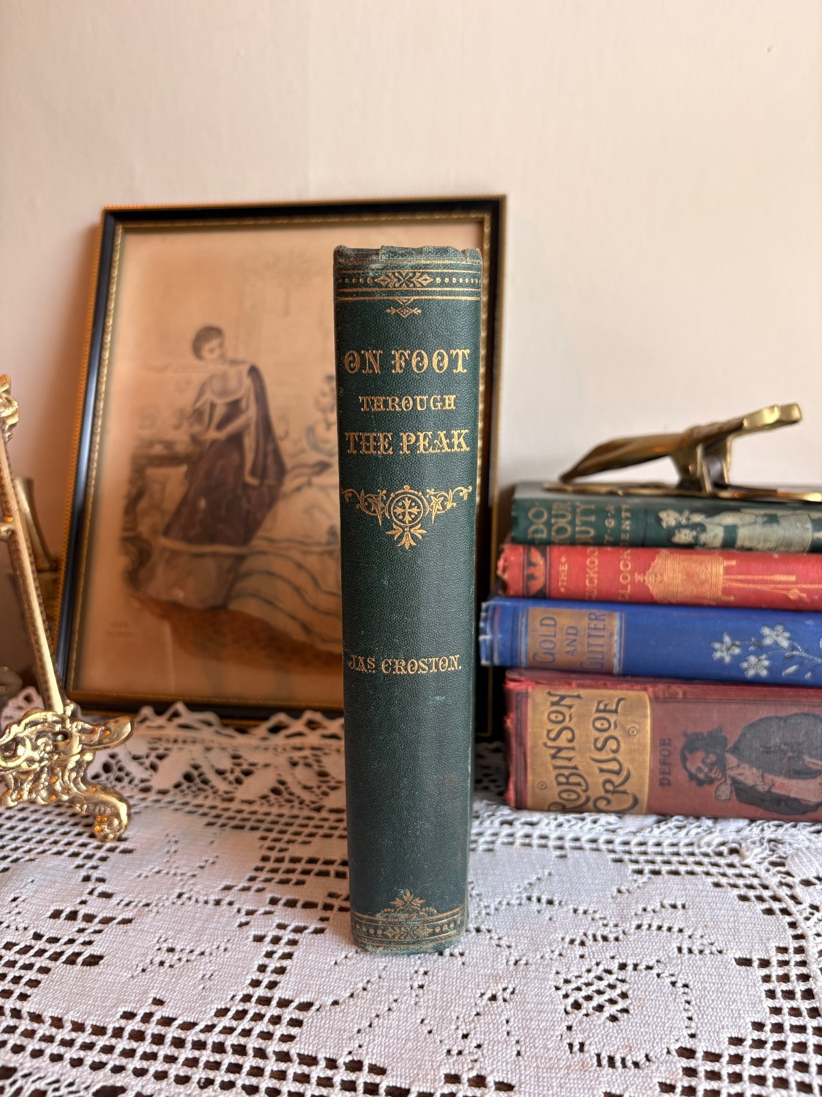 1868 On Foot Through the Peak by James Croston Vintage Antique Derbyshire Book