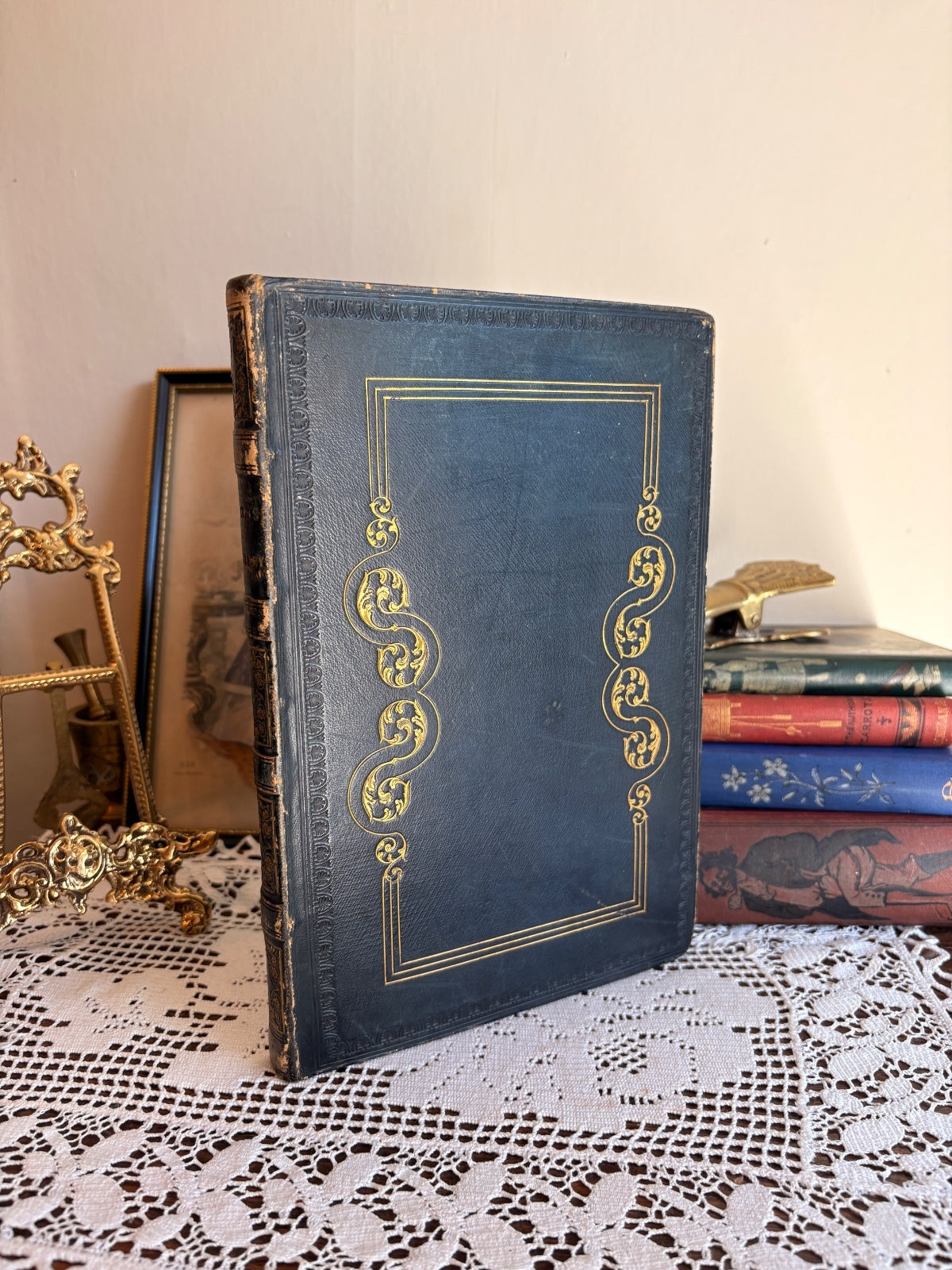 1836 33 Bound Engravings from Heath's Gallery Vintage Antique Georgian Art Book