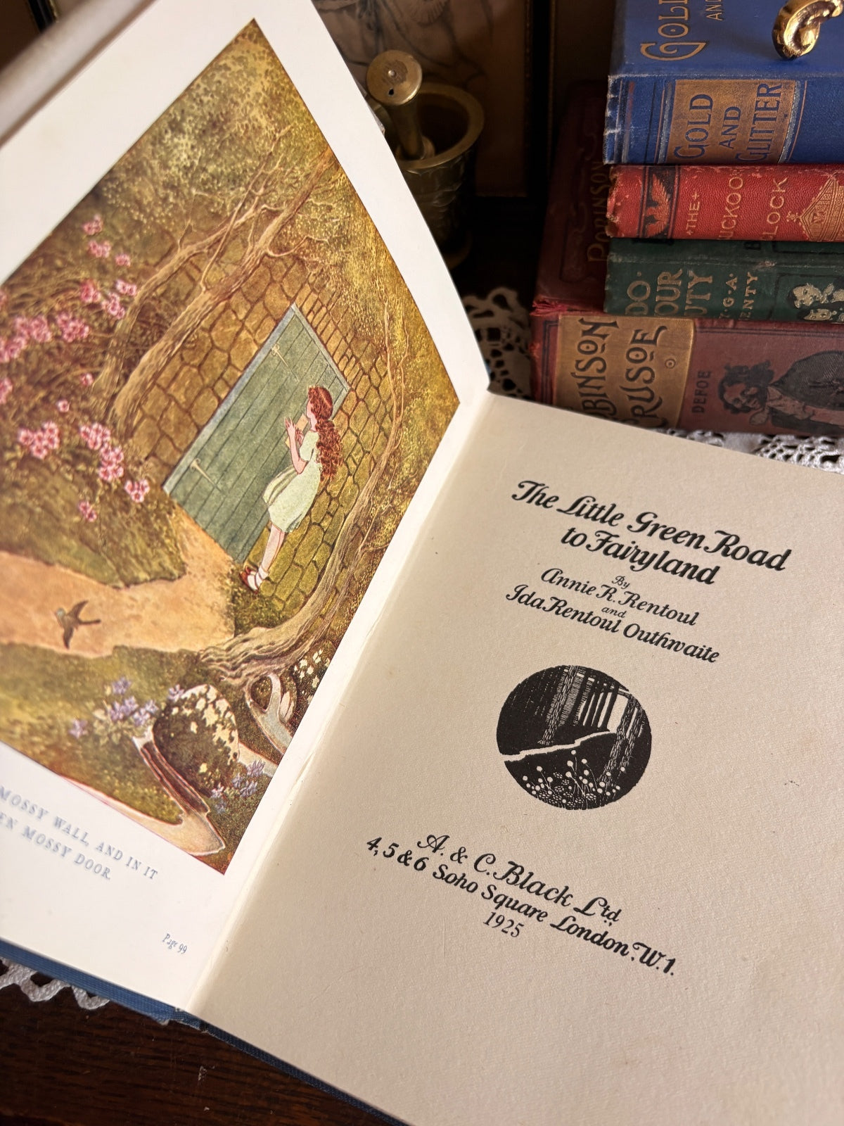 1925 The Little Green Road to Fairyland by Annie Rentoul, Ida Rentoul Outhwaite