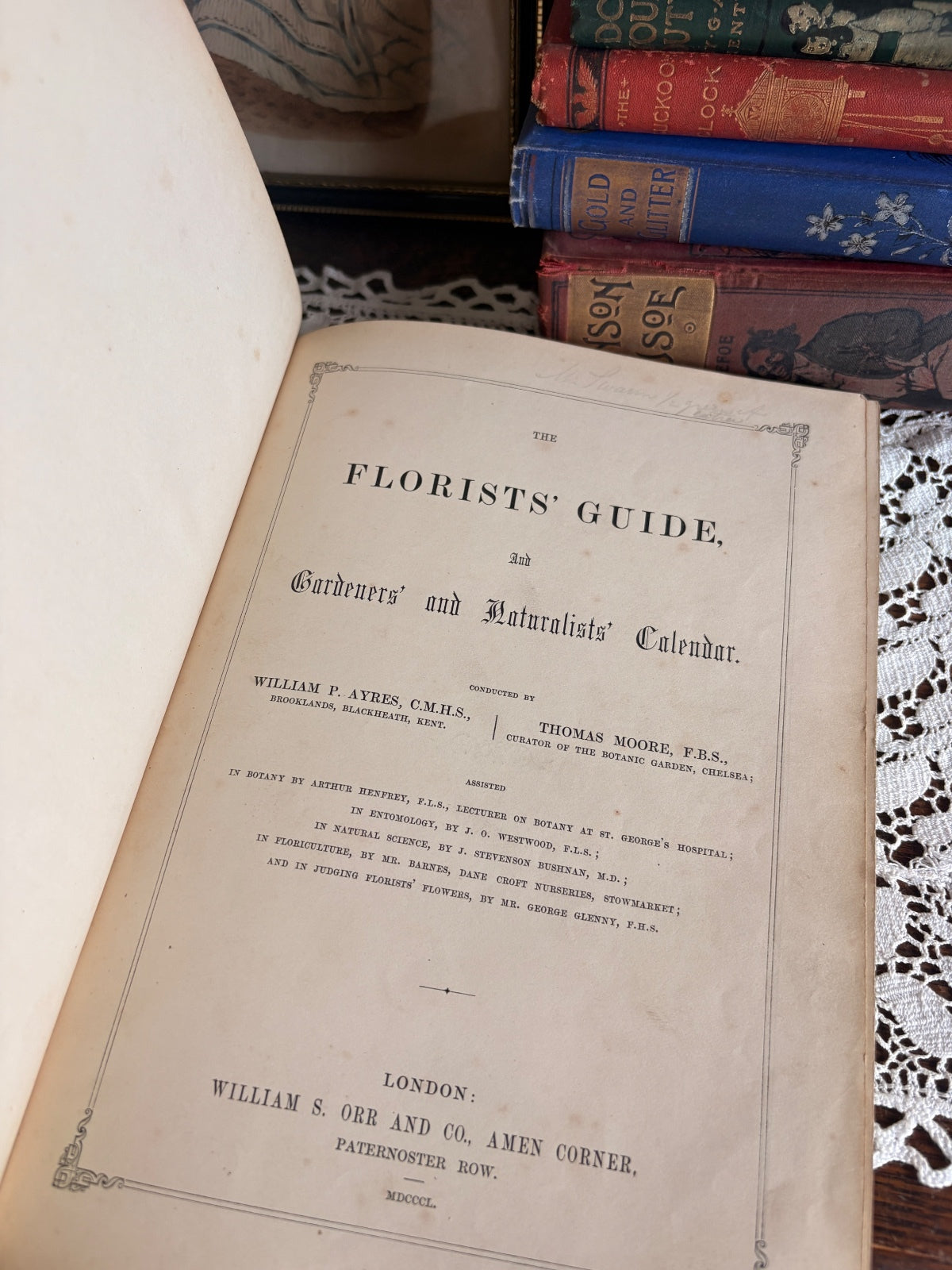 1850 The Florist's Guide by William P. Ayres and Thomas Moore - First Edition