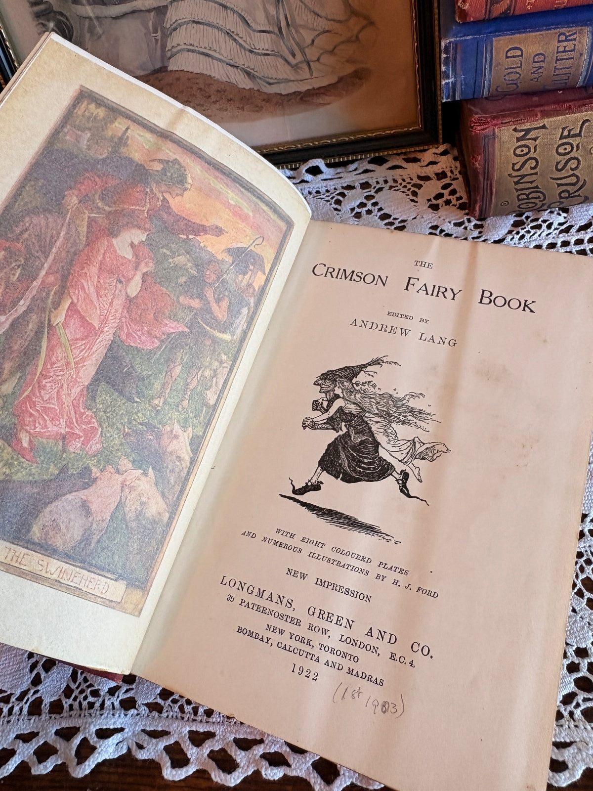 1922 The Crimson Fairy Book by Andrew Lang