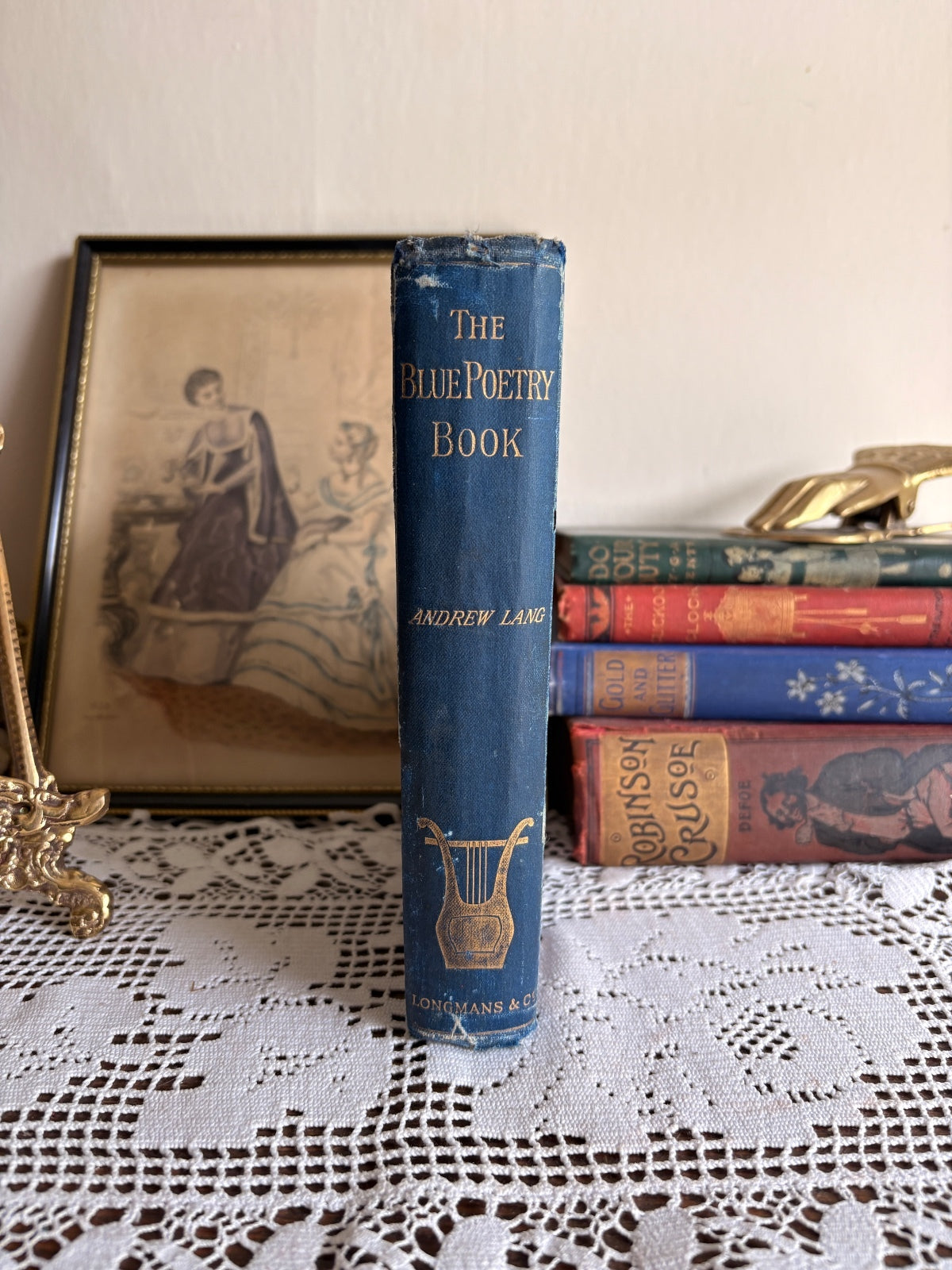 1891 The Blue Poetry Book by Andrew Lang - First Edition