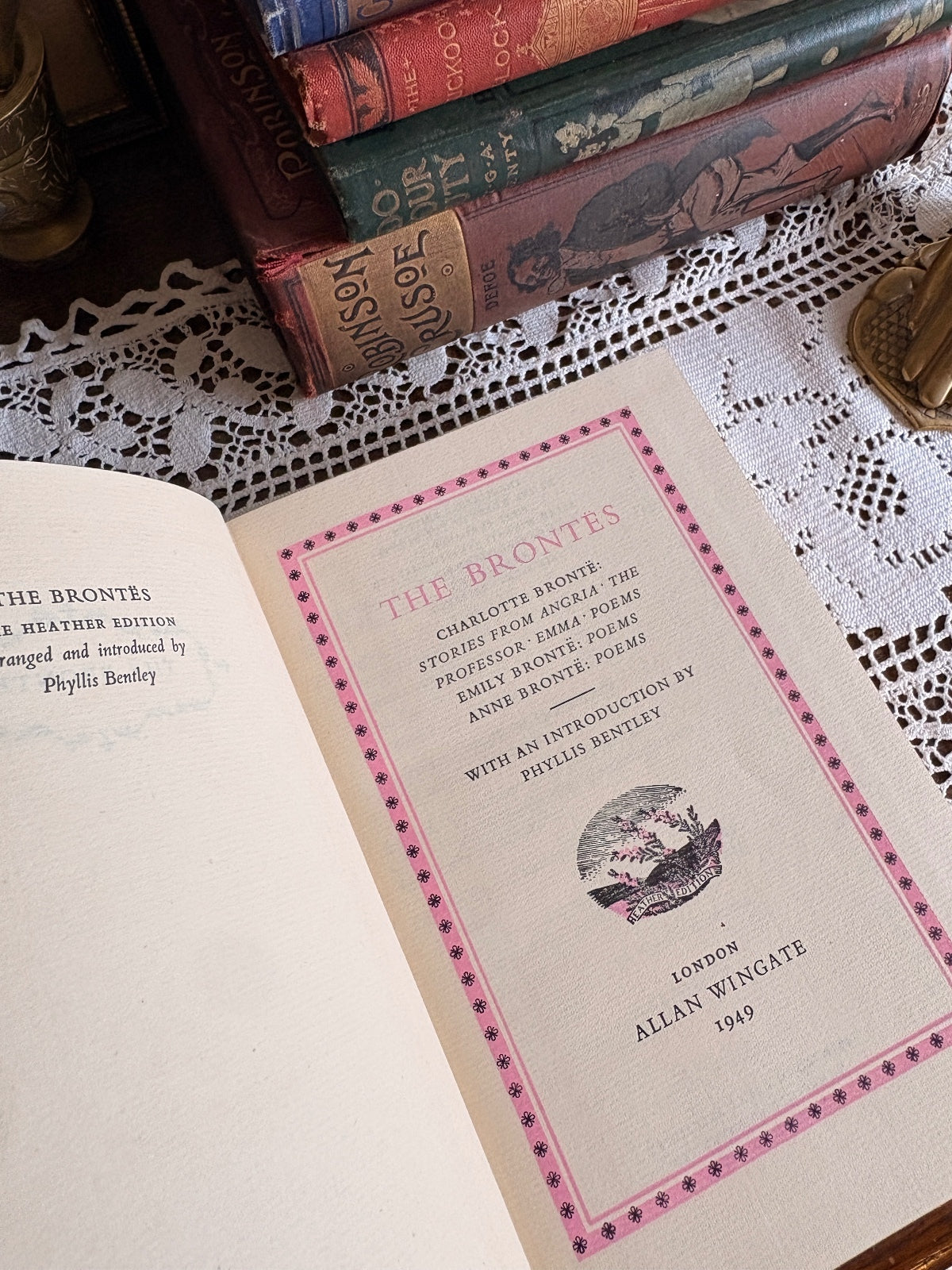 1949 Stories from Angria, The Professor, Emma, and Poems by The Brontes