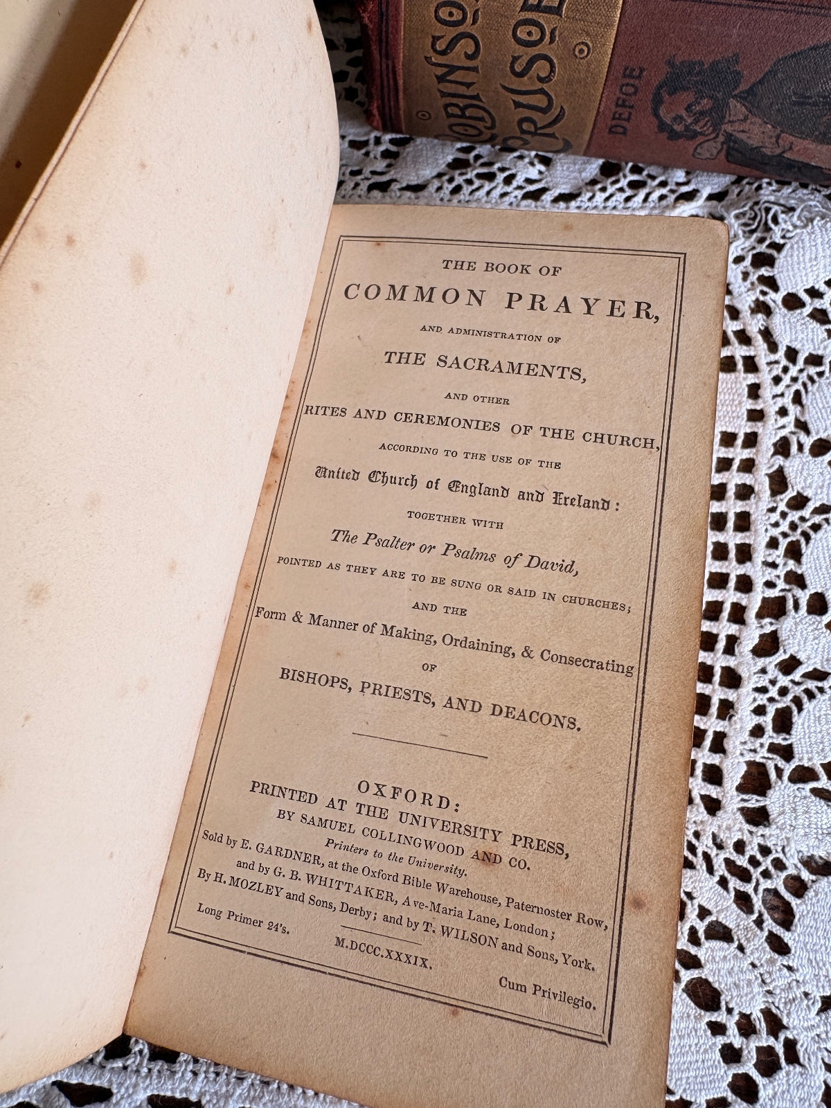 1839 The Book of Common Prayer, and Administration of the Sacraments etc.
