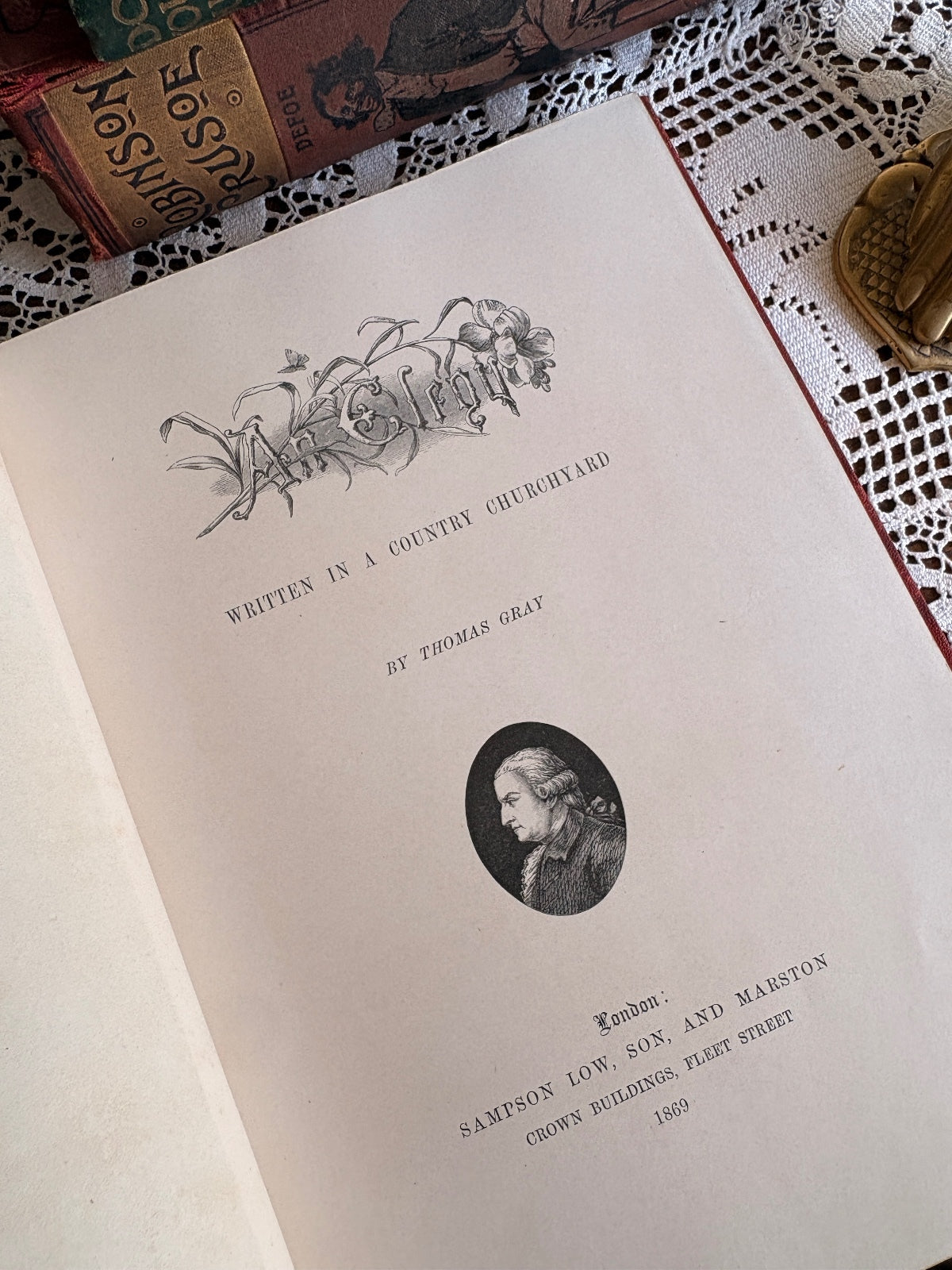 1869 An Elegy Written in a Country Churchyard by Thomas Gray