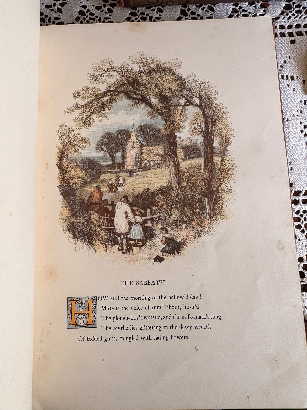 1856 Sabbath Bells Chimed by the Poets - First Edition