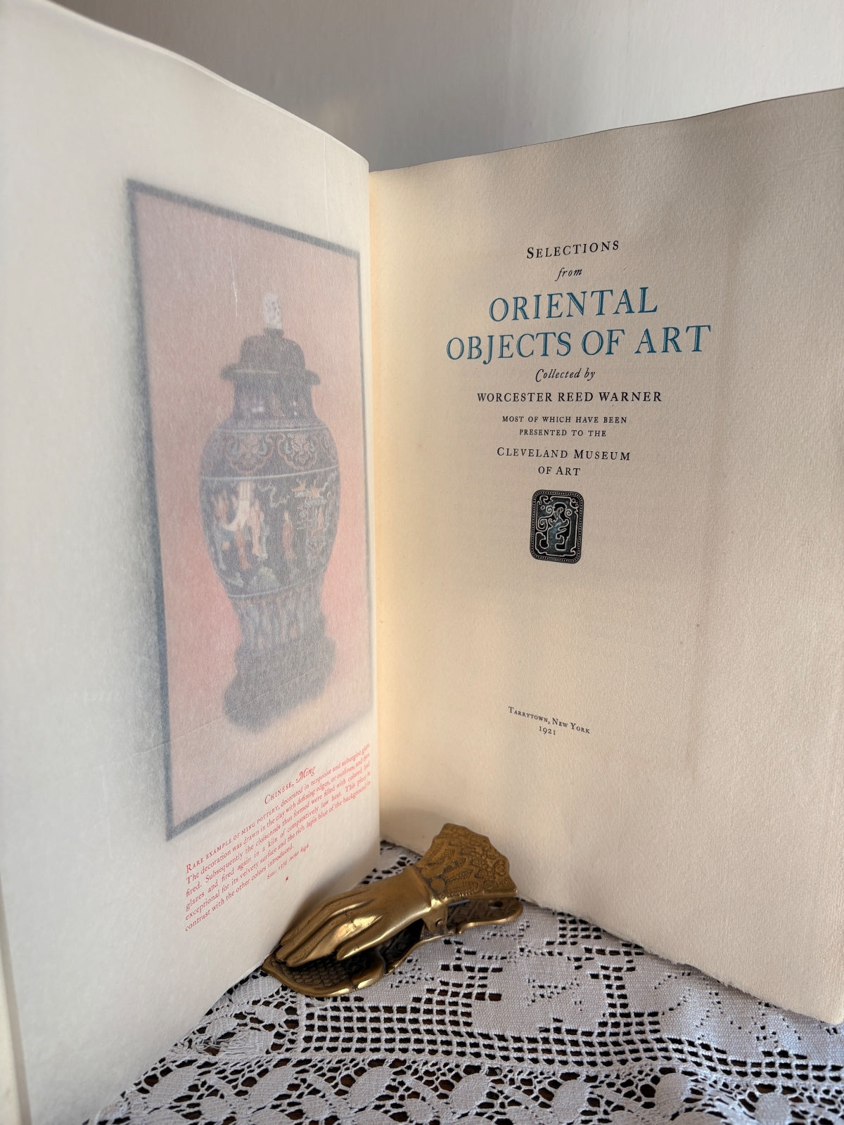 1921 Selections from Oriental Objects of Art Collected by Worcester Reed Warner