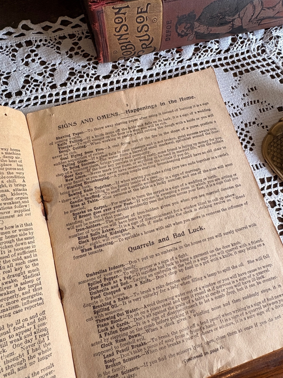 C.1900 Signs and Omens [Bile Beans Quack Medical Advertising Pamphlet]