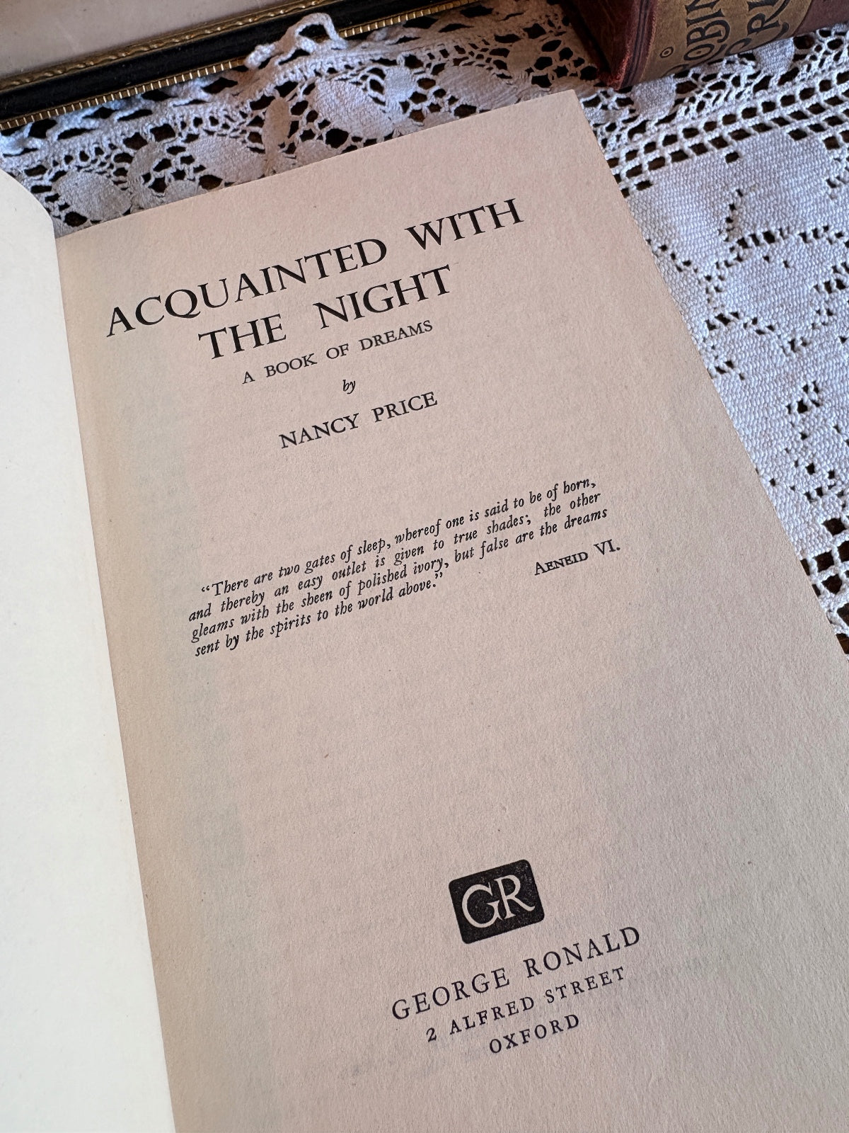 1949 Acquainted with the Night by Nancy Price