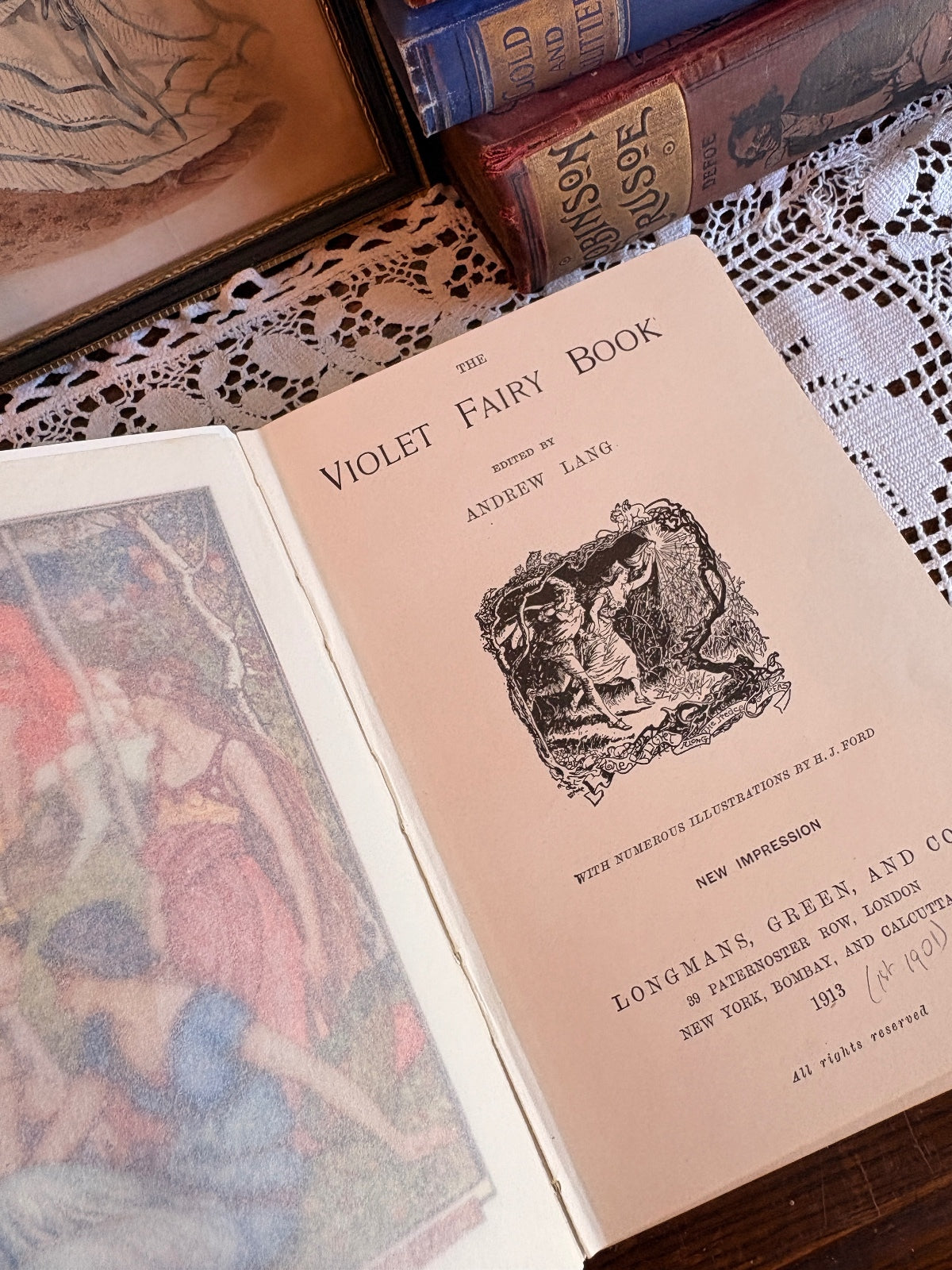 1913 The Violet Fairy Book by Andrew Lang