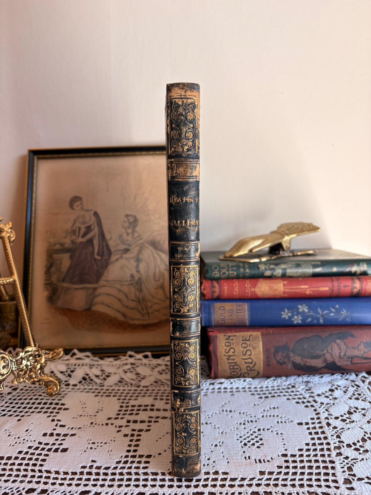 1836 33 Bound Engravings from Heath's Gallery Vintage Antique Georgian Art Book
