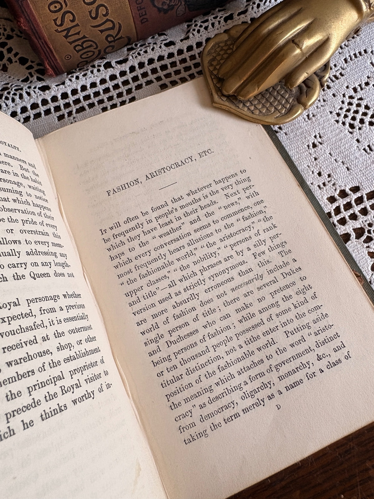 C. 1850 Court Etiquette [etc.] by 'A Man of the World'