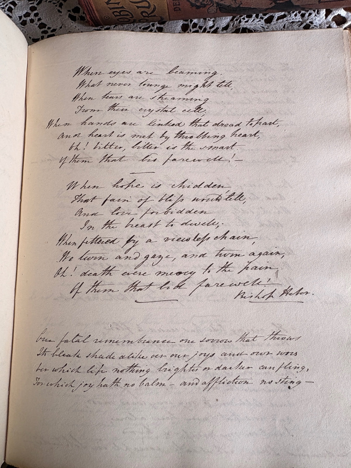C.1828 Georgian Manuscript Book of Poetry