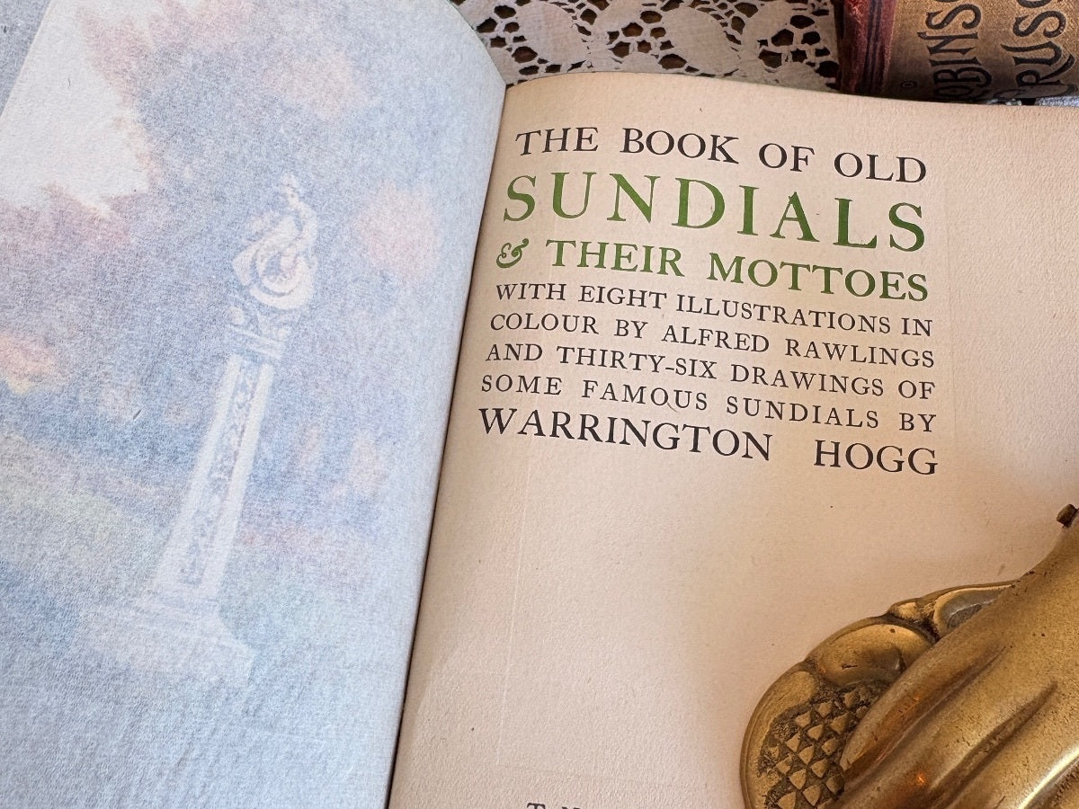 1917 The Book of Old Sundials by Alfred Rawlings and Warrington Hogg Jessie King